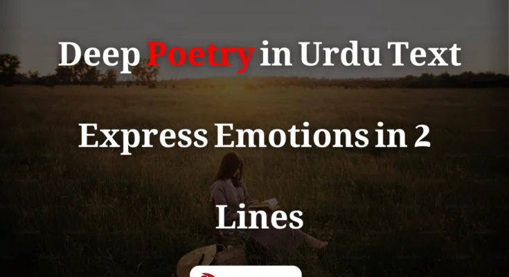 Deep Poetry in Urdu text with emotional meaning