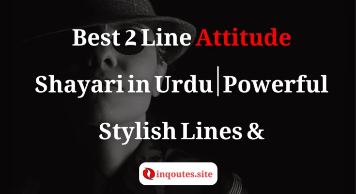 Stylish 2 line attitude shayari in Urdu with bold vibes
