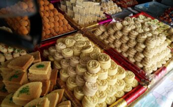 People enjoying street food at a local food festival in Lahore.