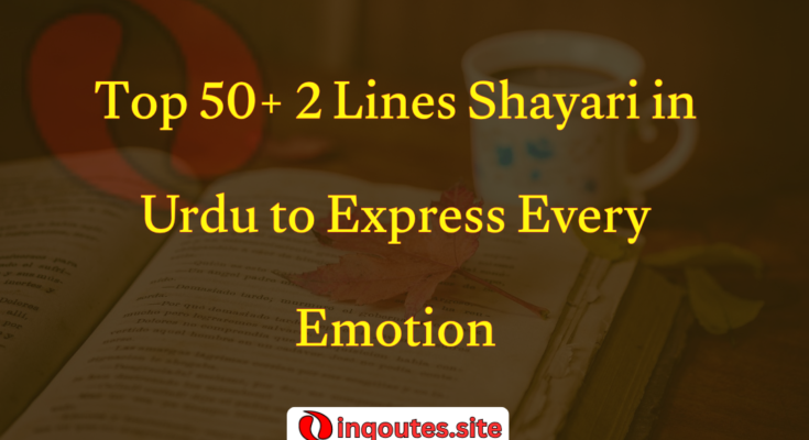 Aesthetic black background with a silhouette and glowing Urdu 2-line shayari in Nastaliq font