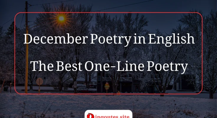 December poetry in English with cozy winter vibes