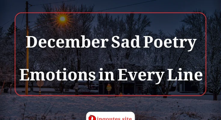 December sad poetry with emotional winter vibes